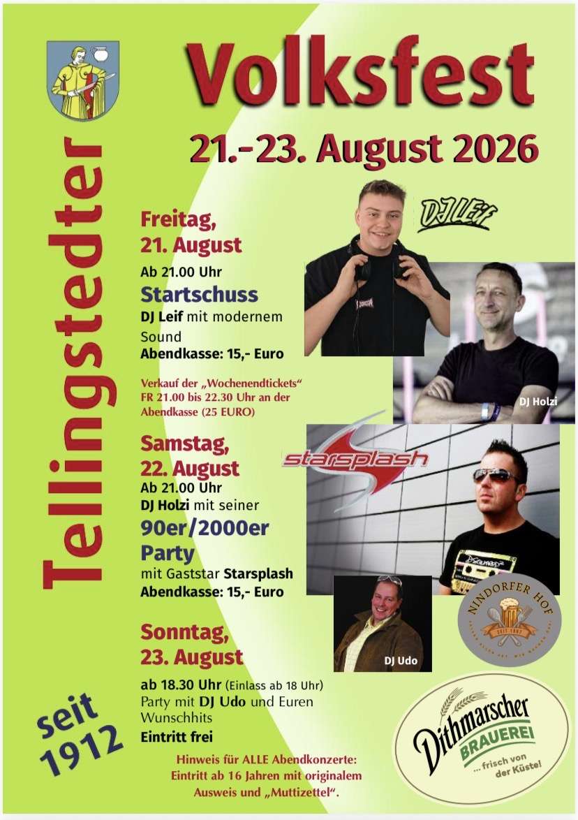 Einladung Tellingstedter Volksfest