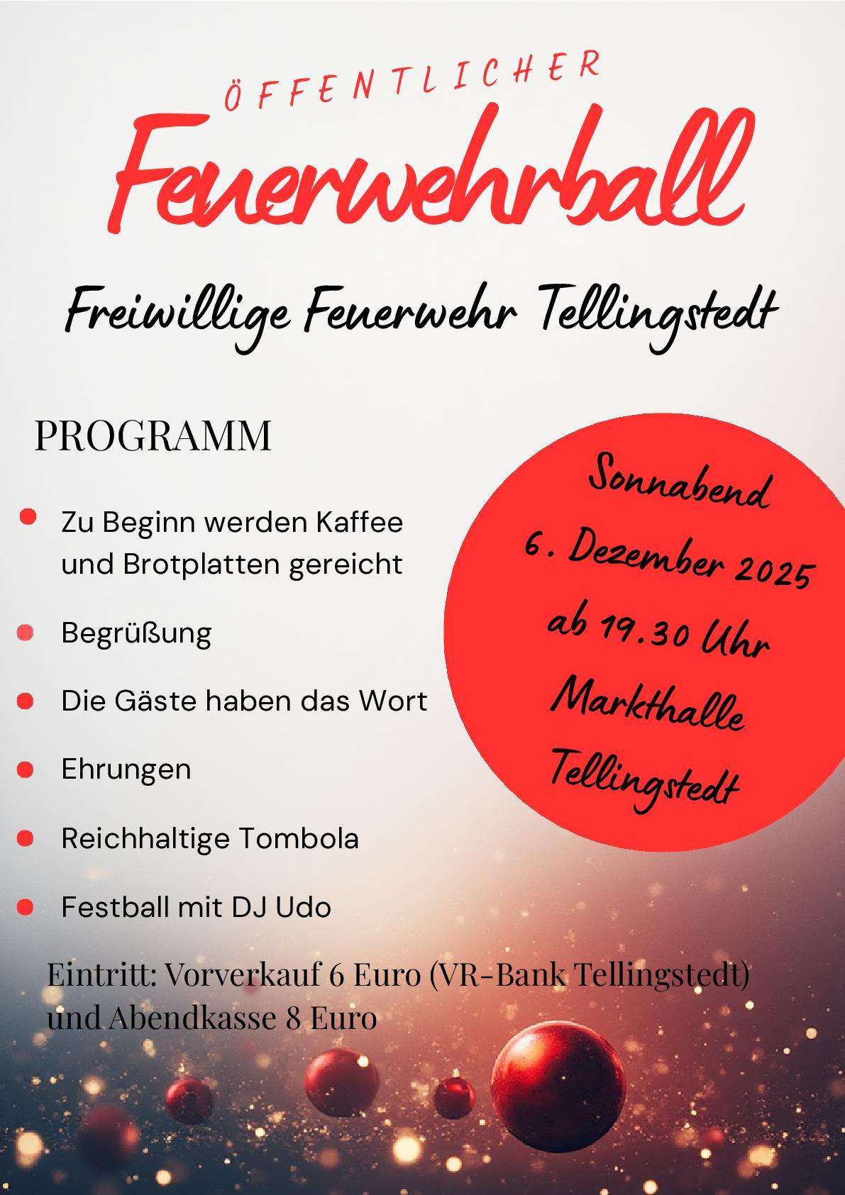 Einladung zum Feuerwehrball