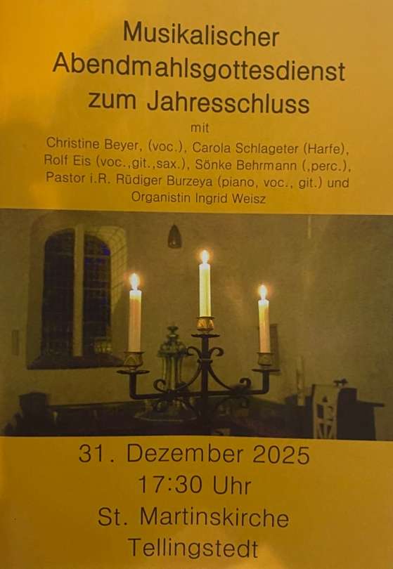 Einladung zum Musikalischen Abendmahlsgottesdienst