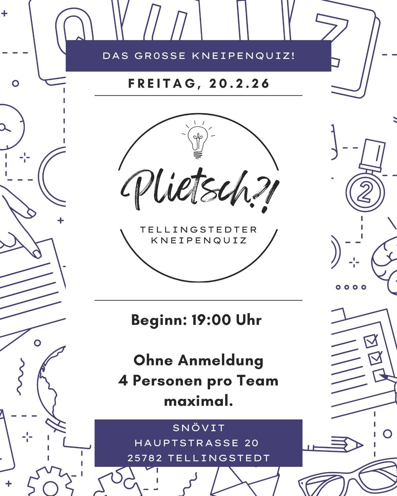 Einladung zum Kneipenquiz